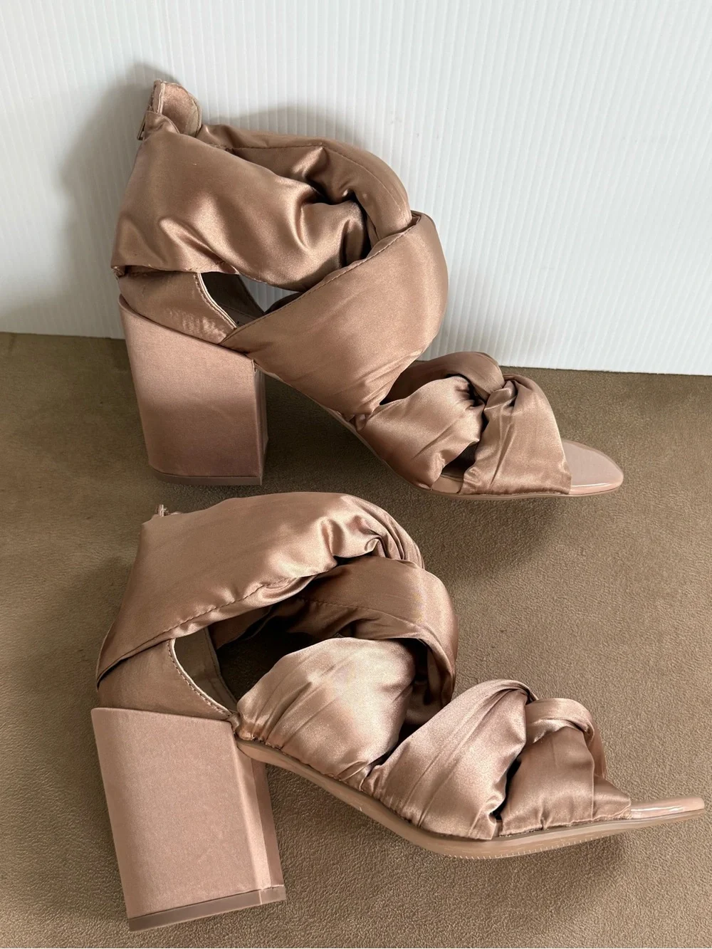 KELSI DAGGER BROOKLYN satin quilt heels